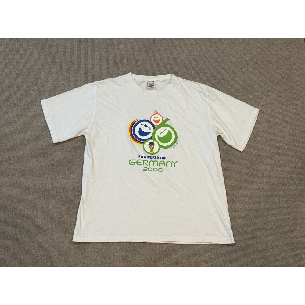 Vintage 2006 FIFA World Cup Germany T Shirt White Soccer Mens S/M